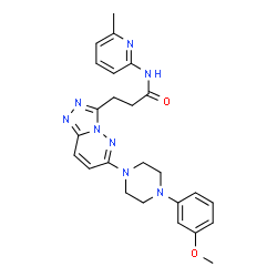 ChemSpider 2D Image | 3-{6-[4-(3-Methoxyphenyl)-1-piperazinyl][1,2,4]triazolo[4,3-b]pyridazin-3-yl}-N-(6-methyl-2-pyridinyl)propanamide | C25H28N8O2