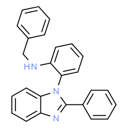 ChemSpider 2D Image | N-Benzyl-2-(2-phenyl-1H-benzimidazol-1-yl)aniline | C26H21N3