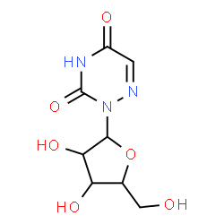 ChemSpider 2D Image | 2-Pentofuranosyl-1,2,4-triazine-3,5(2H,4H)-dione | C8H11N3O6