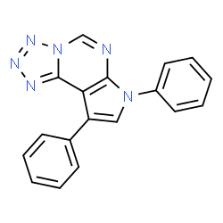ChemSpider 2D Image | 7,9-Diphenyl-7H-pyrrolo[3,2-e]tetrazolo[1,5-c]pyrimidine | C18H12N6