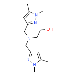ChemSpider 2D Image | 2-{Bis[(1,5-dimethyl-1H-pyrazol-3-yl)methyl]amino}ethanol | C14H23N5O