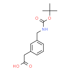 ChemSpider 2D Image | [3-(tert-Butoxycarbonylamino-methyl)-phenyl]-acetic acid | C14H19NO4