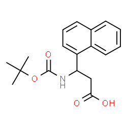 ChemSpider 2D Image | 3-[(tert-Butoxycarbonyl)amino]-3-(1-naphthyl)propanoic acid | C18H21NO4