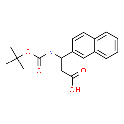 ChemSpider 2D Image | 3-[(tert-Butoxycarbonyl)amino]-3-(2-naphthyl)propanoic acid | C18H21NO4
