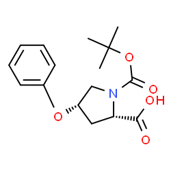 ChemSpider 2D Image | (2S,4S)-BOC-4-PHENOXY-PRO-OH, | C16H21NO5