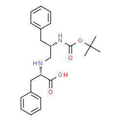 ChemSpider 2D Image | N-[(2S)-2-({[(2-Methyl-2-propanyl)oxy]carbonyl}amino)-3-phenylpropyl]-L-phenylalanine | C23H30N2O4