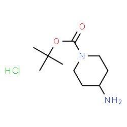 ChemSpider 2D Image | 4-Amino-1-Boc-piperidine hydrochloride | C10H21ClN2O2
