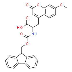 ChemSpider 2D Image | N-[(9H-Fluoren-9-ylmethoxy)carbonyl]-3-(7-methoxy-2-oxo-2H-chromen-4-yl)alanine | C28H23NO7