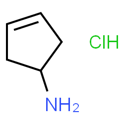 ChemSpider 2D Image | 1-Amino-3-Cyclopentene Hydrochloride | C5H10ClN