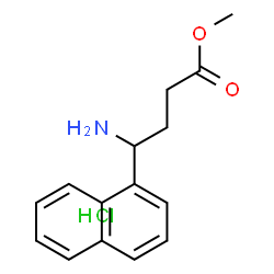 ChemSpider 2D Image | Methyl 4-amino-4-(1-naphthyl)butanoate hydrochloride (1:1) | C15H18ClNO2