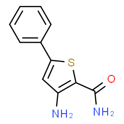 ChemSpider 2D Image | 3-Amino-5-phenyl-2-thiophenecarboxamide | C11H10N2OS