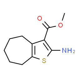ChemSpider 2D Image | methyl 2-amino-4H,5H,6H,7H,8H-cyclohepta[b]thiophene-3-carboxylate | C11H15NO2S