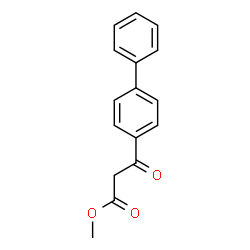 ChemSpider 2D Image | Methyl 3-(4-biphenylyl)-3-oxopropanoate | C16H14O3