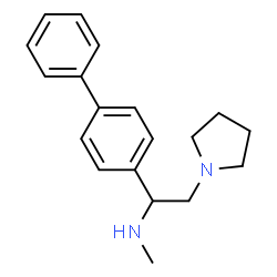 ChemSpider 2D Image | (1-Biphenyl-4-yl-2-pyrrolidin-1-yl-ethyl)-methyl-amine | C19H24N2