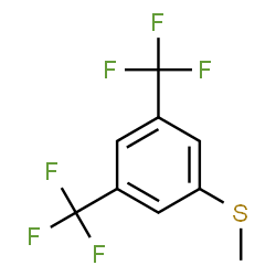 ChemSpider 2D Image | 3,5-Bis(trifluoromethyl)phenyl methyl sulfide | C9H6F6S