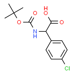 ChemSpider 2D Image | N-Boc-2-(4'-chlorophenyl)-DL-glycine | C13H16ClNO4