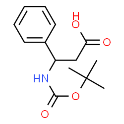 ChemSpider 2D Image | DL-N-Boc-Beta-phenylalanine | C14H19NO4
