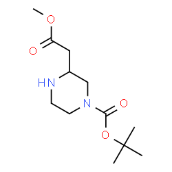 ChemSpider 2D Image | Methyl 4-Boc-piperazine-2-acetate | C12H22N2O4