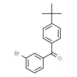 ChemSpider 2D Image | 3-Bromo-4'-tert-butylbenzophenone | C17H17BrO