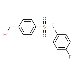 ChemSpider 2D Image | 4-(Bromomethyl)-N-(4-fluorophenyl)benzenesulfonamide | C13H11BrFNO2S
