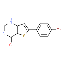 ChemSpider 2D Image | 6-(4-Bromophenyl)thieno[3,2-d]pyrimidin-4(1H)-one | C12H7BrN2OS
