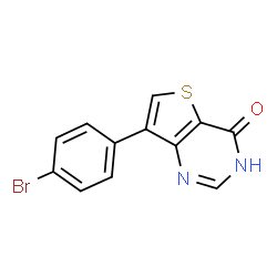 ChemSpider 2D Image | 7-(4-Bromophenyl)thieno[3,2-d]pyrimidin-4(1H)-one | C12H7BrN2OS