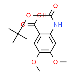 ChemSpider 2D Image | 2-[(tert-Butoxycarbonyl)amino]-4,5-dimethoxybenzoic acid | C14H19NO6