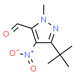 ChemSpider 2D Image | 3-tert-Butyl-1-methyl-4-nitro-1H-pyrazole-5-carbaldehyde | C9H13N3O3