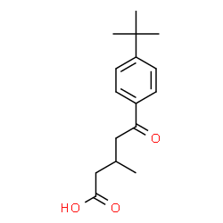 ChemSpider 2D Image | 5-(4-tert-Butylphenyl)-3-methyl-5-oxopentanoic acid | C16H22O3