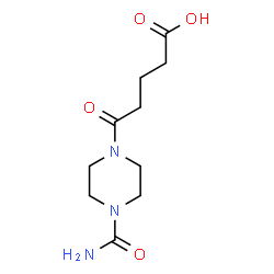 ChemSpider 2D Image | 5-(4-Carbamoyl-1-piperazinyl)-5-oxopentanoic acid | C10H17N3O4
