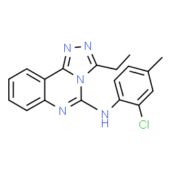 ChemSpider 2D Image | N-(2-Chloro-4-methylphenyl)-3-ethyl[1,2,4]triazolo[4,3-c]quinazolin-5-amine | C18H16ClN5