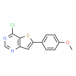 ChemSpider 2D Image | 4-Chloro-6-(4-methoxyphenyl)thieno[3,2-d]pyrimidine | C13H9ClN2OS
