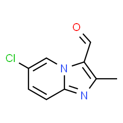 ChemSpider 2D Image | 6-Chloro-2-methylimidazo[1,2-a]pyridine-3-carbaldehyde | C9H7ClN2O