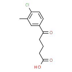 ChemSpider 2D Image | 5-(4-Chloro-3-methylphenyl)-5-oxopentanoic acid | C12H13ClO3
