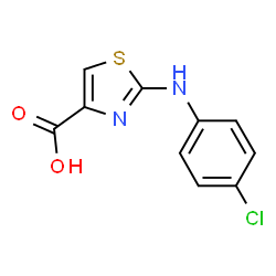 ChemSpider 2D Image | 2-((4-chlorophenyl)amino)thiazole-4-carboxylic acid | C10H7ClN2O2S