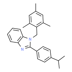 ChemSpider 2D Image | 2-(4-Isopropylphenyl)-1-(mesitylmethyl)-1H-benzimidazole | C26H28N2