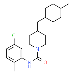 ChemSpider 2D Image | N-(5-Chloro-2-methylphenyl)-4-[(4-methylcyclohexyl)methyl]-1-piperidinecarboxamide | C21H31ClN2O