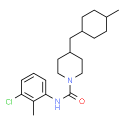 ChemSpider 2D Image | N-(3-Chloro-2-methylphenyl)-4-[(4-methylcyclohexyl)methyl]-1-piperidinecarboxamide | C21H31ClN2O