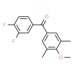 ChemSpider 2D Image | (3,4-Difluorophenyl)(4-methoxy-3,5-dimethylphenyl)methanone | C16H14F2O2