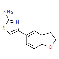 ChemSpider 2D Image | 4-(2,3-Dihydrobenzofuran-5-yl)thiazol-2-amine | C11H10N2OS