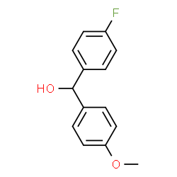 ChemSpider 2D Image | 4-Fluoro-4'-methoxybenzohydrol | C14H13FO2