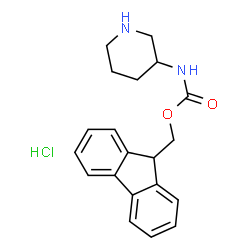 ChemSpider 2D Image | 3-N-Fmoc-amino-piperidine HCl | C20H23ClN2O2