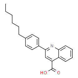 ChemSpider 2D Image | 2-(4-Hexylphenyl)-4-quinolinecarboxylic acid | C22H23NO2