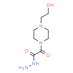 ChemSpider 2D Image | 2-[4-(2-Hydroxyethyl)-1-piperazinyl]-2-oxoacetohydrazide | C8H16N4O3