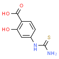 ChemSpider 2D Image | 4-(Carbamothioylamino)-2-hydroxybenzoic acid | C8H8N2O3S