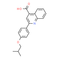 ChemSpider 2D Image | 2-(4-Isobutoxyphenyl)-4-quinolinecarboxylic acid | C20H19NO3