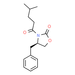 ChemSpider 2D Image | (4R)-4-Benzyl-3-(4-methylpentanoyl)-1,3-oxazolidin-2-one | C16H21NO3