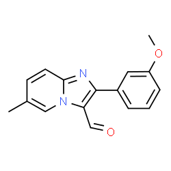 ChemSpider 2D Image | 2-(3-Methoxyphenyl)-6-methylimidazo[1,2-a]pyridine-3-carbaldehyde | C16H14N2O2