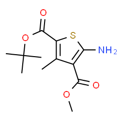 ChemSpider 2D Image | 2-tert-butyl 4-methyl 5-amino-3-methylthiophene-2,4-dicarboxylate | C12H17NO4S
