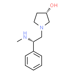 ChemSpider 2D Image | (2'S,3S)-1-(2-Methylamino-2-Phenyl-Ethyl)-Pyrrolidin-3-Ol | C13H20N2O